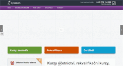 Desktop Screenshot of lysseum.cz