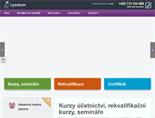 Tablet Screenshot of lysseum.cz